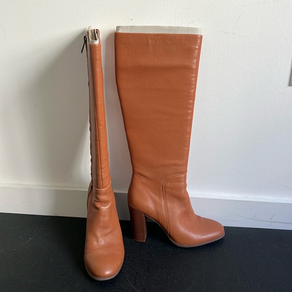 Kenneth Cole Knee High Brown Heeled Women’s Boots, size 8